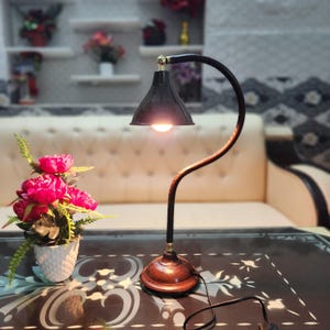 Handgemachte Vintage Stil Fragezeichen Tischlampe - Rustikale dekorative Schreibtischlampe für Zuhause, Büro & als Geschenk