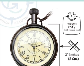 Montre De Poche Marine Vintage Royal Navy En Laiton - Reproduction Anglaise