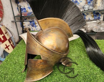 Handmade Spartan Helmet, Wearable Greek Warrior Costume Accessory, King Leonidas Replica
