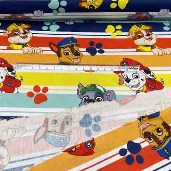 Paw Patrol Border Print Fabric Etsy