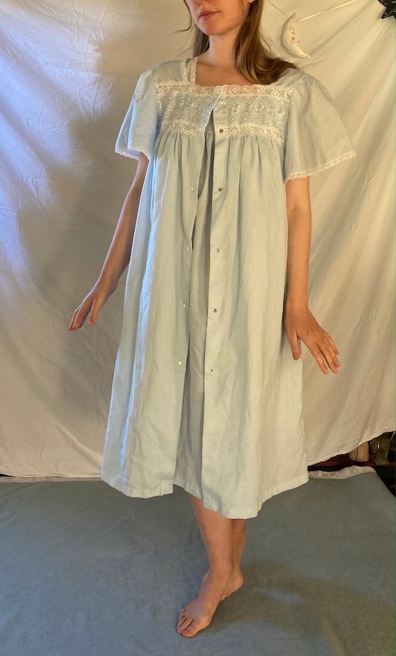 vintage baby blue two piece dress set