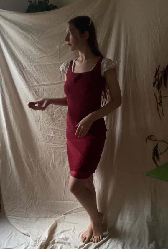 gorgeous silk maroon dress