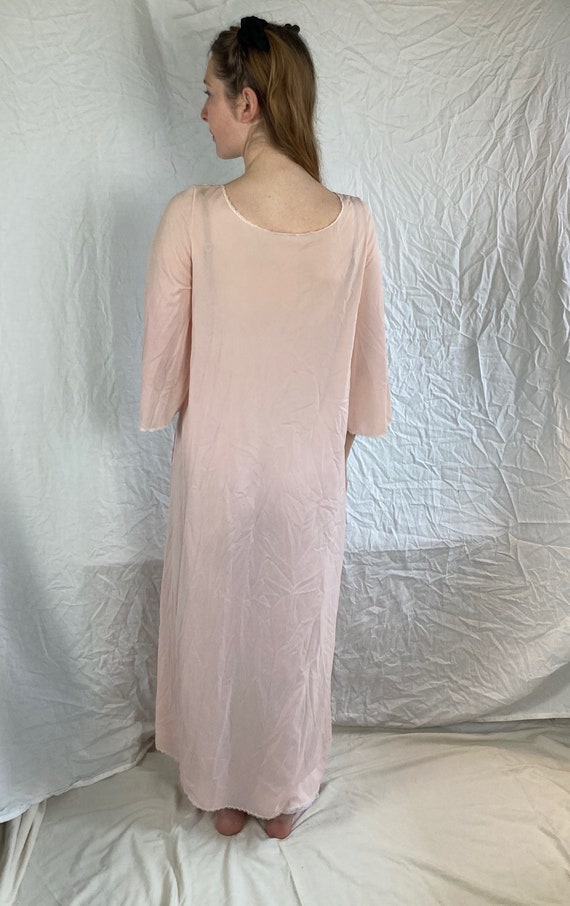 vintage pink nightgown over layer - image 5