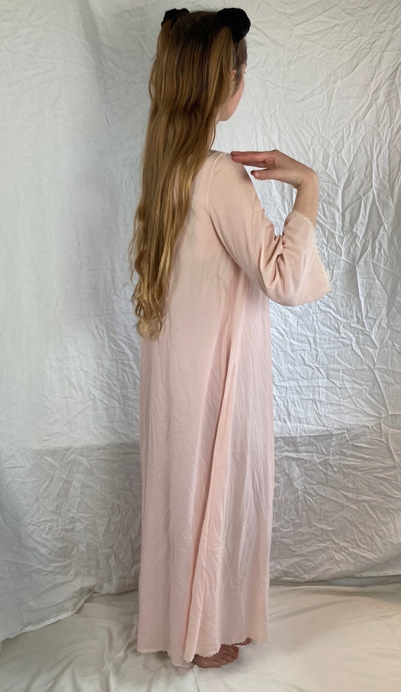 vintage pink nightgown over layer - image 3