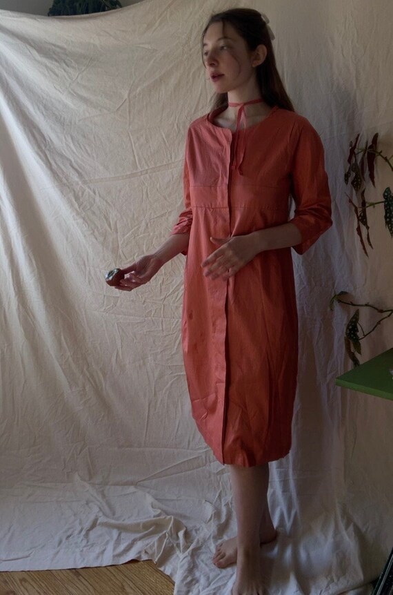 salmon pink vintage dress