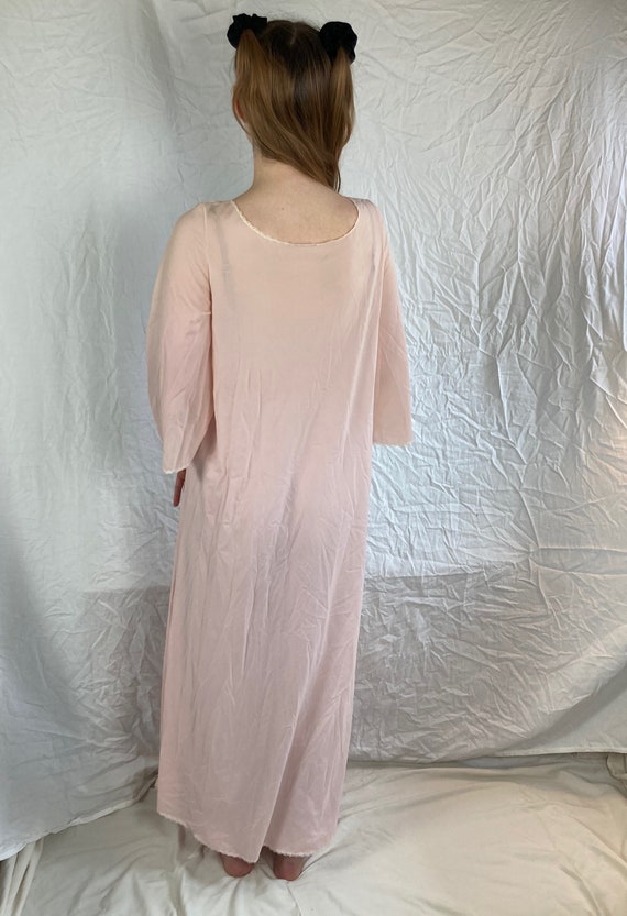 vintage pink nightgown over layer - image 4