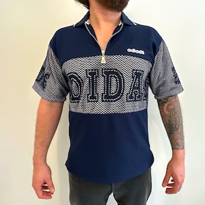 Blue Adidas Shirt Adidas Polo FishNet Shirt Tee T Shirt White Transparent Banlon Polo Golf Shirt Light Summer Short Sleeves Size XL