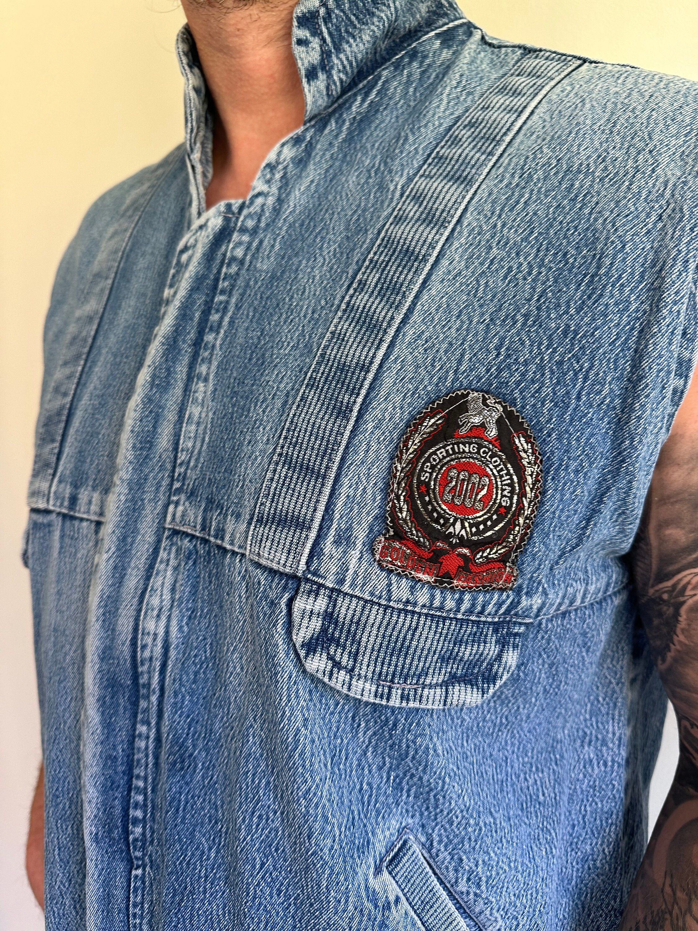 アメリ　VINTAGE VEST LAYERED DENIM JACKET アメリ VINTAGE VEST LAYERED DENIM JACKET