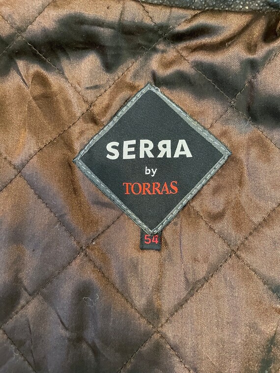 Vintage Leather Parka Coat Men Jacket Dark Brown … - image 9