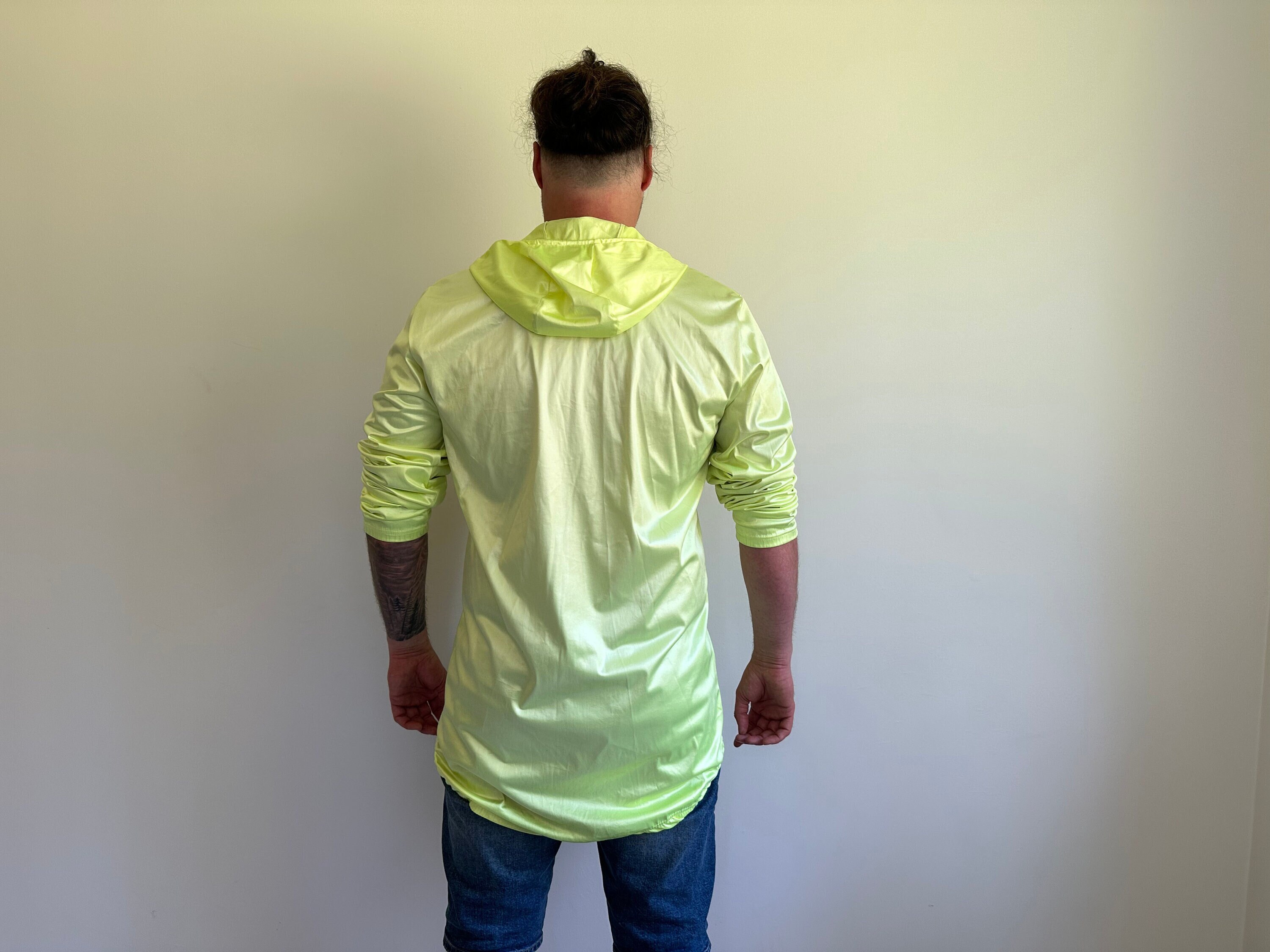 Vintage Silky Bright Yellow Long Sport Jacket Zippered Track