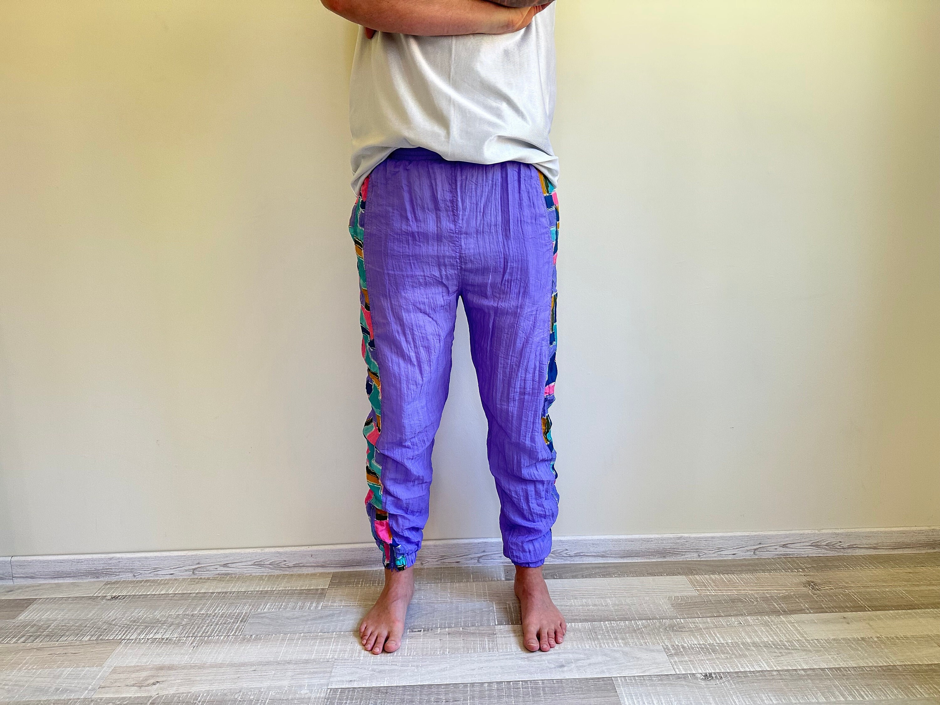 Baggy workout pants 80s hot sale