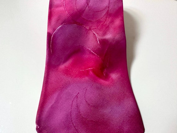 Silk Pink Vintage Tie for Men Groom Cotton Ties B… - image 2