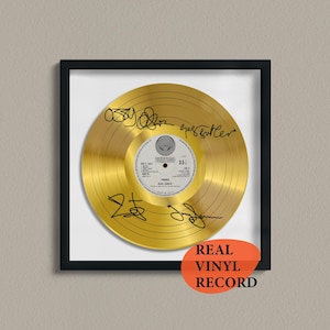 Black Sabbath Signed Gold Vinyl Record — Music Art — Facsimile Autographed 12&quot; LP — Gift for a Music Lover, Unique Memorabilia Poster