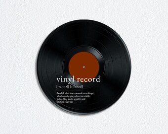 Vinyl Record Art Music Wall Decor — UV Printed on Real Vinyl,  Record Player Poster, Music Lover Gift, Definition Poster, Painted Vinyl