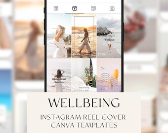 Instagram Reel Cover Templates, Spiritual Coaches Template, Health and Wellness, Canva Reel Cover Templates, Influencers, Bloggers Templates