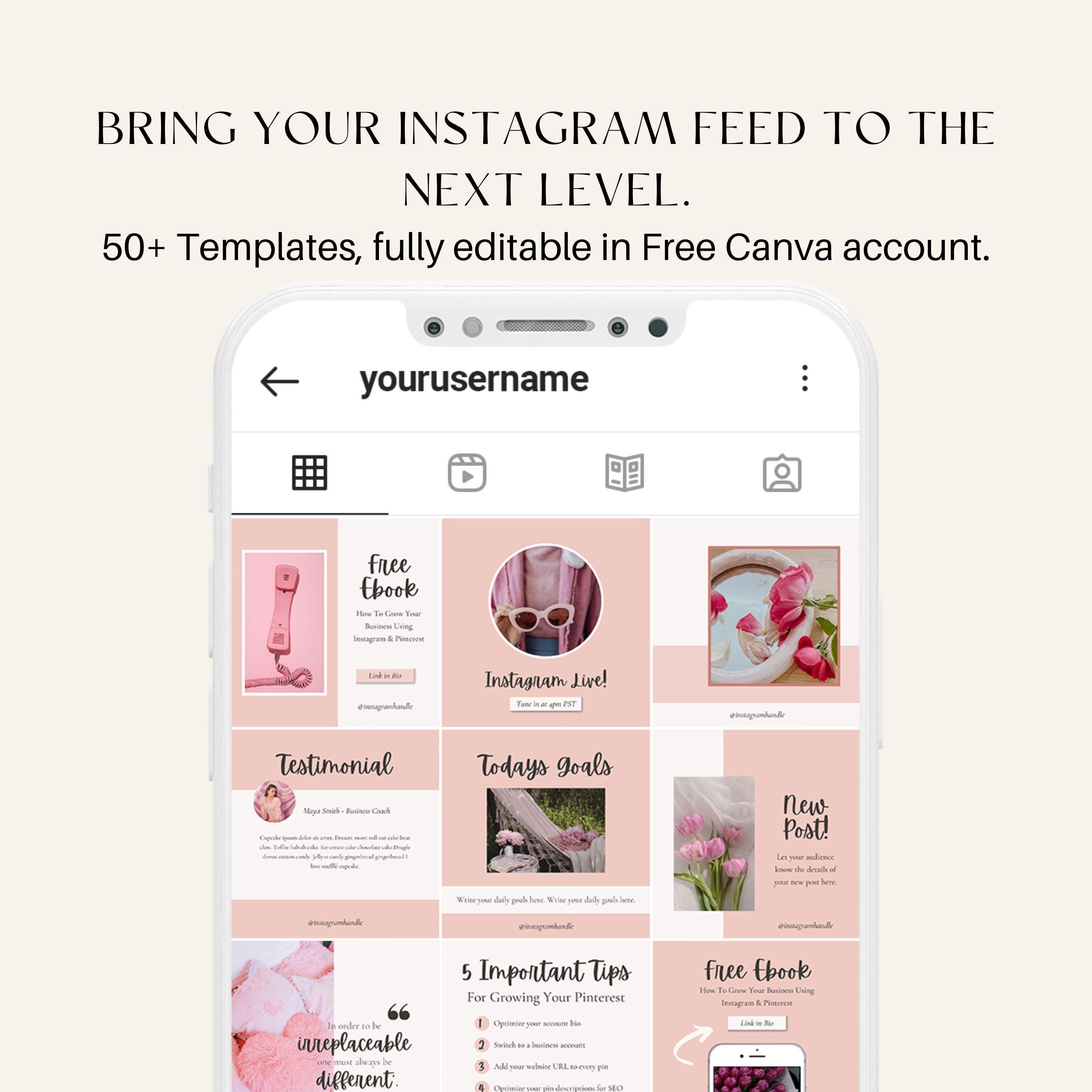 Pink Instagram Post Templates Canva, Social Media Posts, Instagram Feed ...
