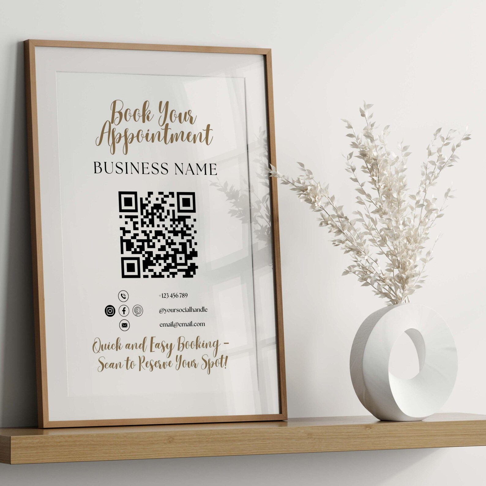 Scan to Book Appointment Sign Canva Template Editable, Printable ...