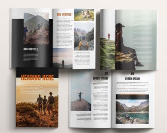 Ebook Template Canva, Travel Blogger, Travel Magazine, Organization, Magazine Template, Lead Magnet Template, Freebie Template, Ebook PLR