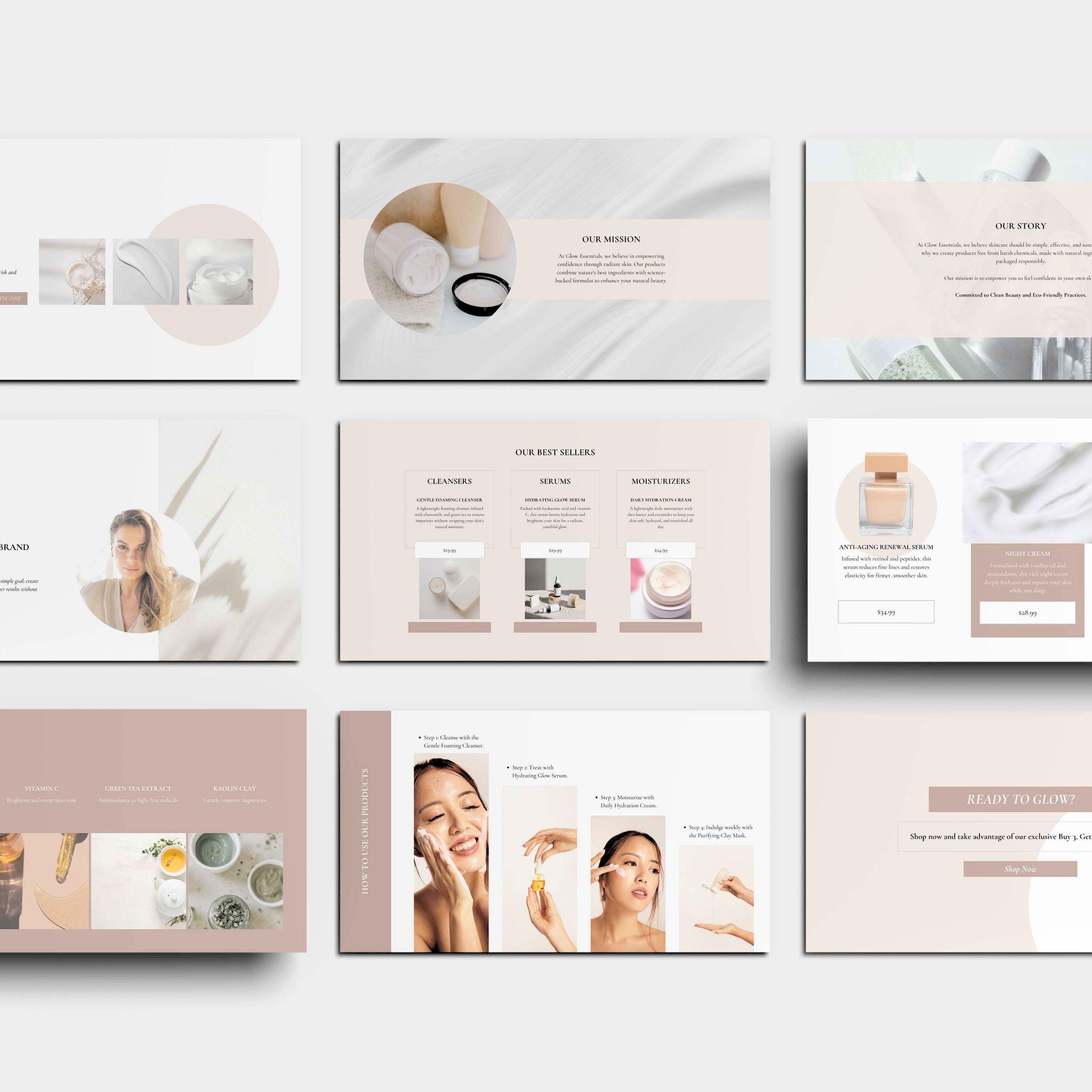 Modern Canva Presentation Template - Editable Slide Deck - Course ...