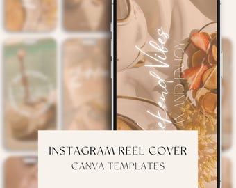 20 Golden Color Instagram Reel Cover Canva Templates, Done for you Reel Covers, Content Creator Reel Covers, Minimalist Aesthetic, Bright
