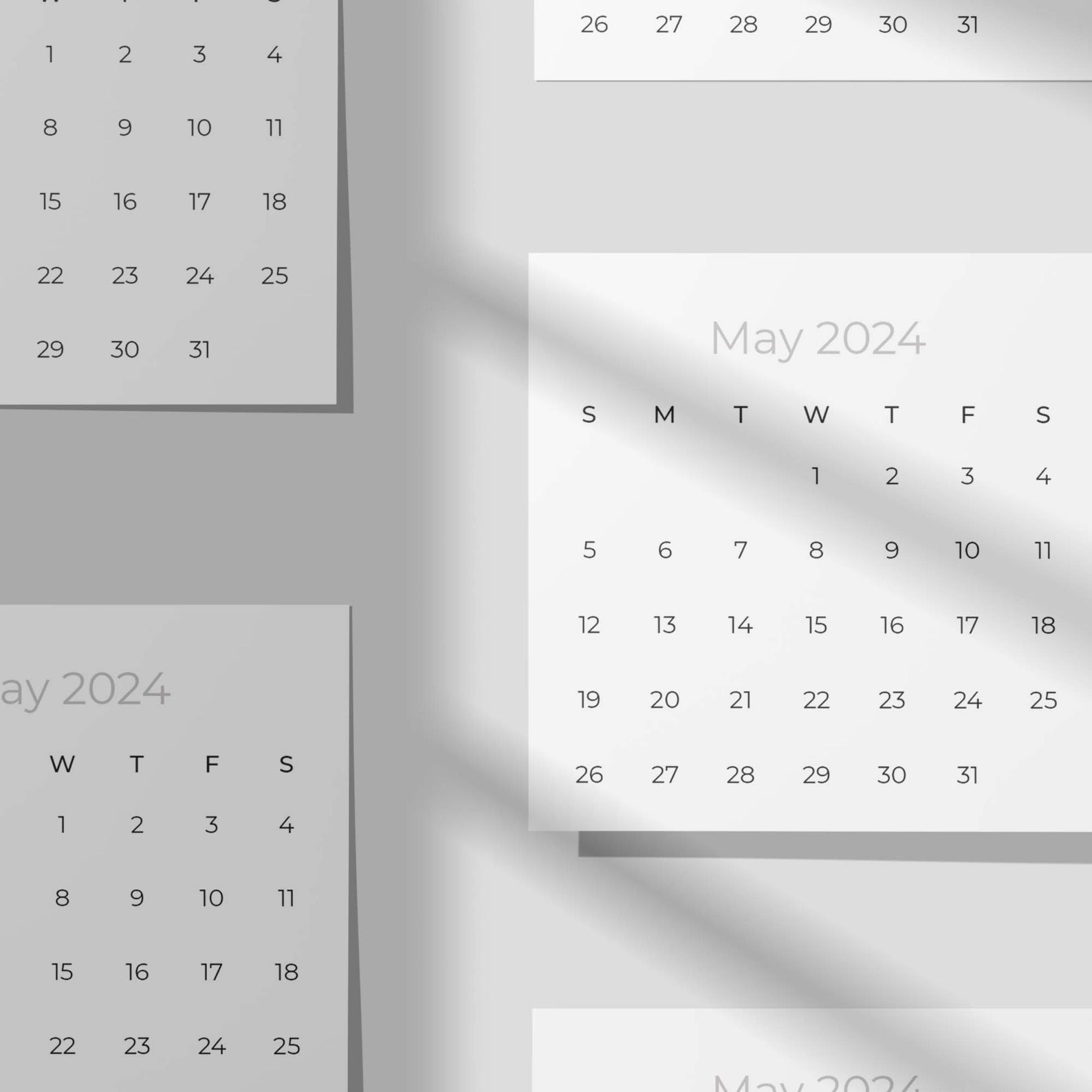 2024 Planner, Mini Calendar Printable, Calendar Cards 2024, Scrapbook