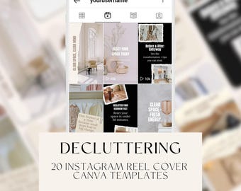 Plantillas de Canva para portadas de Instagram Reels que te ayudarán a organizar tu contenido, reorganizar tu hogar, plantillas estéticas para redes sociales