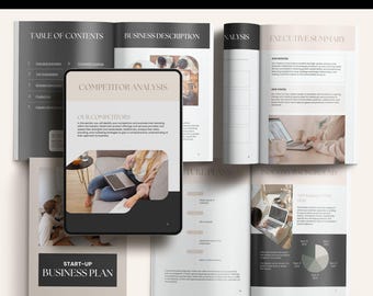 Business Plan Canva Template | Small Business Planner | Editable Workbook | Startup Guide | Canva Template | Digital Download
