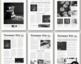 Newspaper Canva Template, Newspaper Printable, Editable Newspaper, Vintage Newspaper, Newspaper Program, Birthday Newspaper, Wedding Program