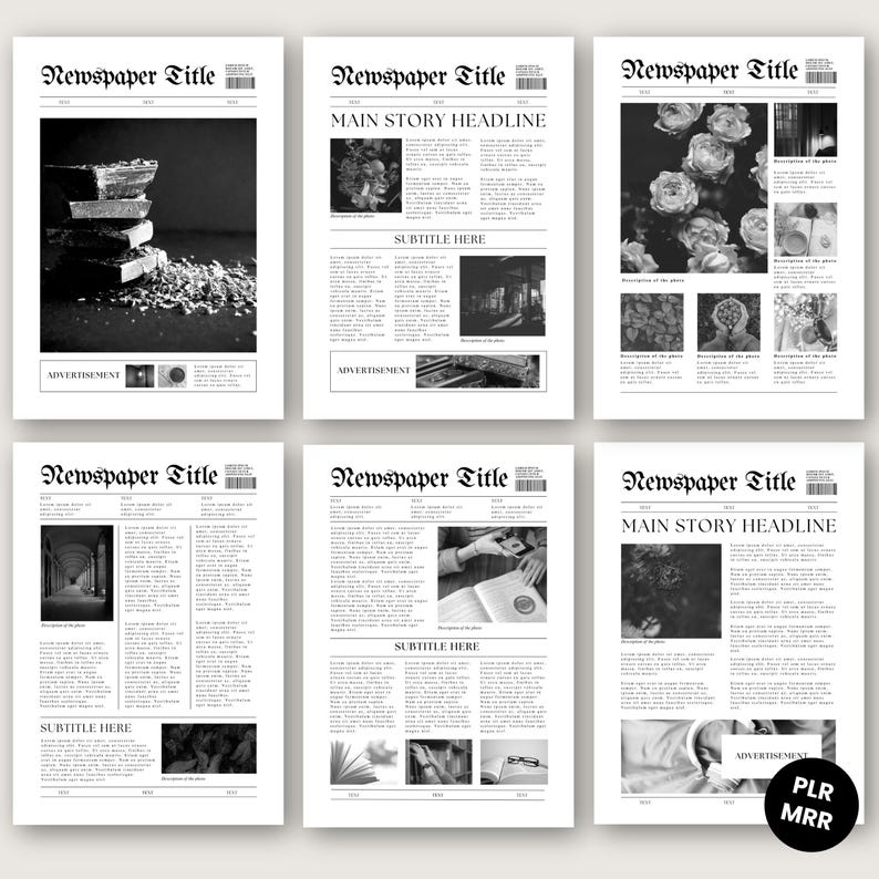 Subtitle In Newspaper Example Newspaper Canva Template, Newspaper Printable, Editable Newspaper ...