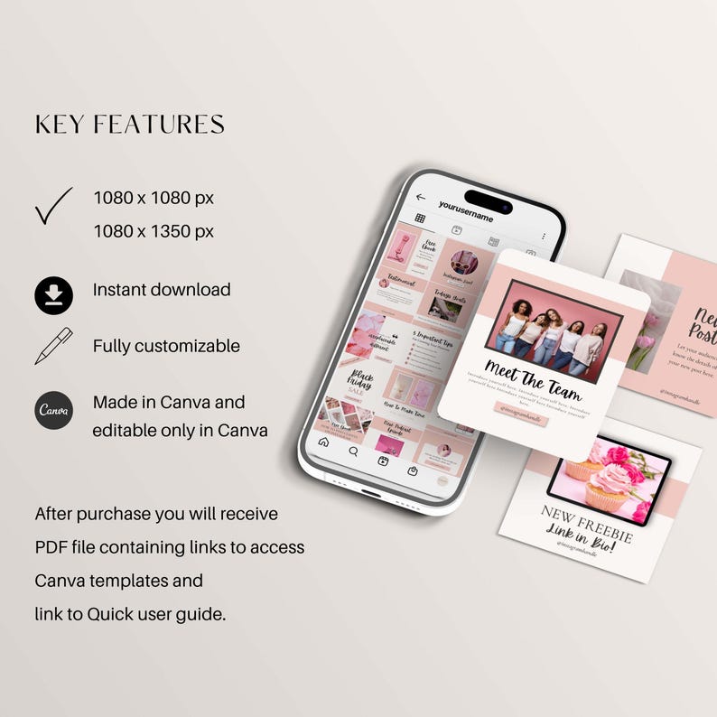 Pink Instagram Post Templates Canva, Social Media Posts, Instagram Feed ...