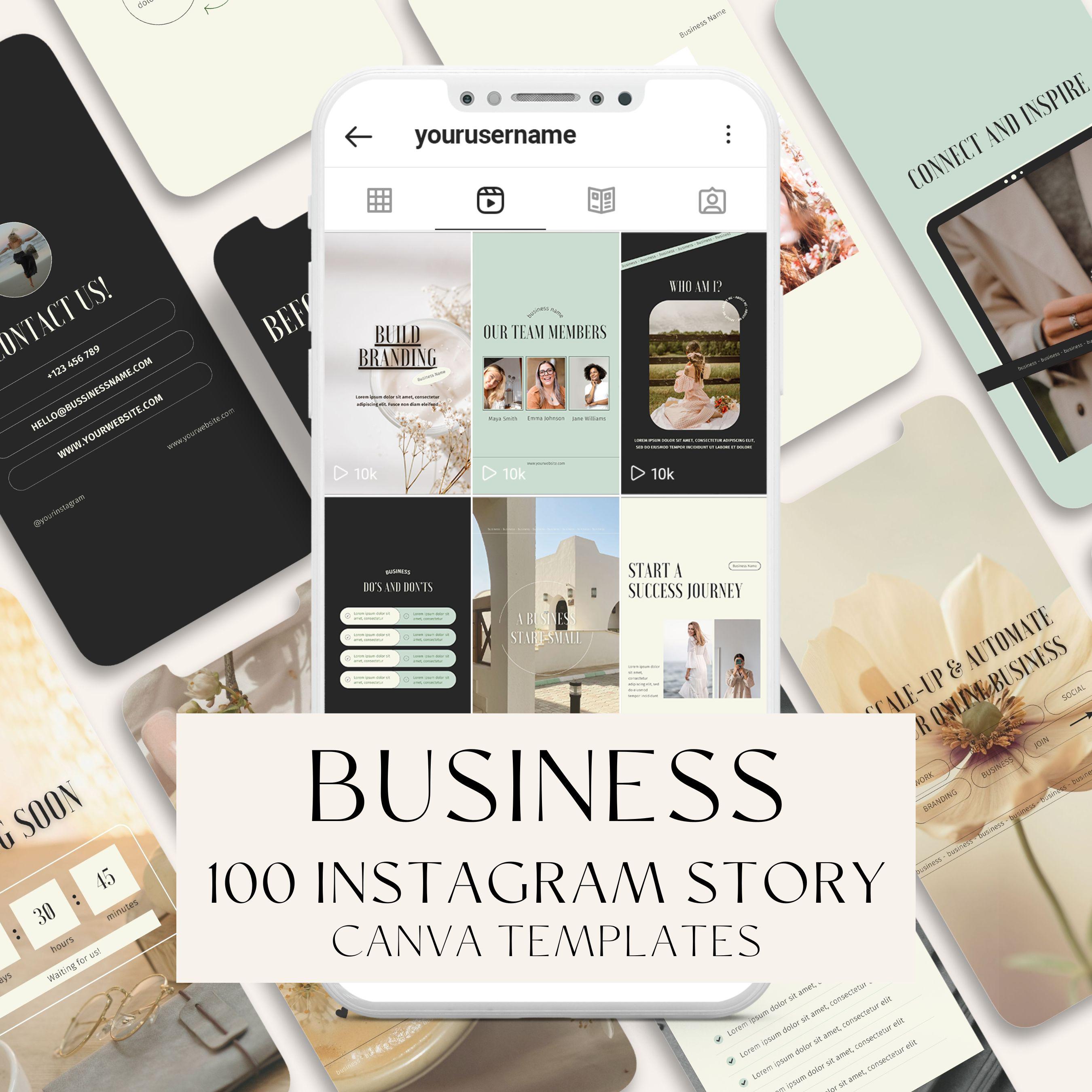 100 Business Story Instagram Templates for Entrepreneurs, Editable ...