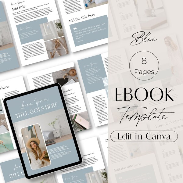 Simple Ebook Canva Template Magazine Template Editable Lead Magnet for Creators eBook edit in Canva Multipurpose ebook Blogger Template