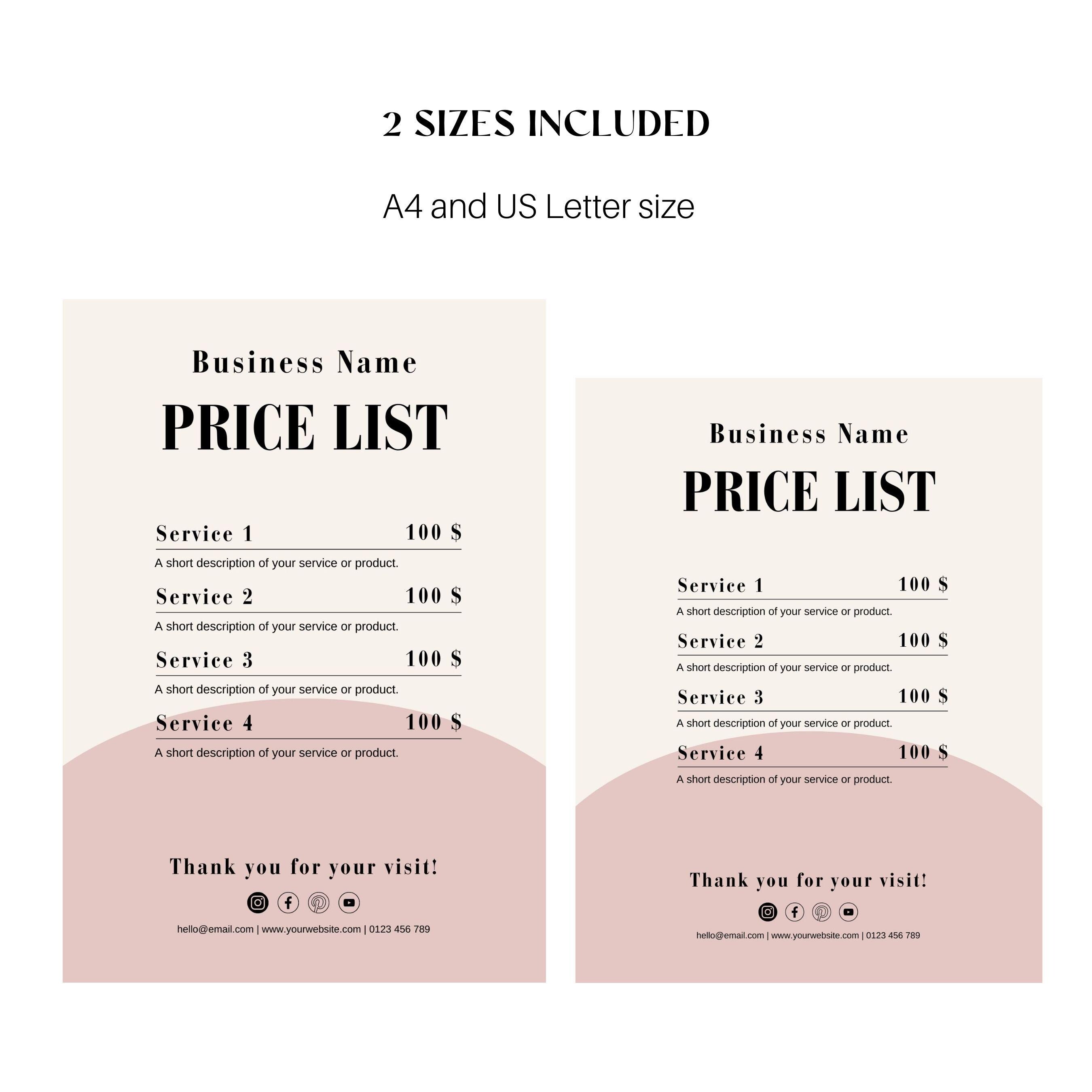 Editable Signage, 6 Canva Templates, Business Sign Bundle, Printable ...