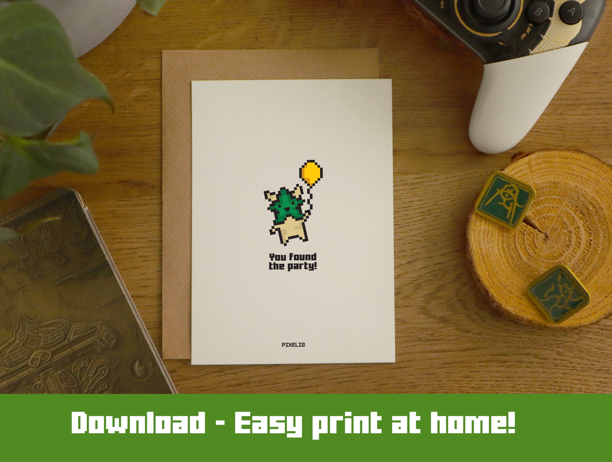 Zelda Card Printable | Korok You Found the Party | Birthday ...