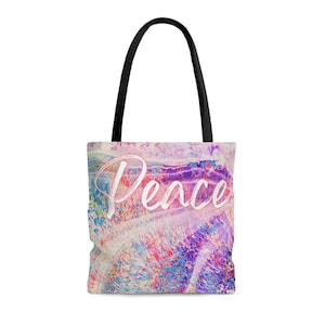 Peace Color Burst Tote Bag