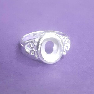 925 Sterling Silver Oval Bezel Ring Blank: 6x4mm-25x20mm Cabochon Setting