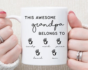 Personalized Grandpa Mug, Grandpa Gifts, Grandpa Fathers Day Gift, Grandpa Gift From Grandkids, Grandpa Coffee Mug, Grandpa Grandkids Cup