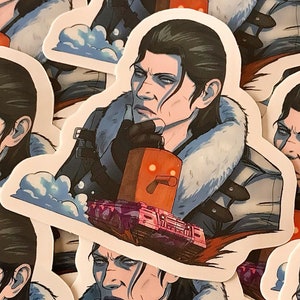 White Angel of Death Holographic Sticker