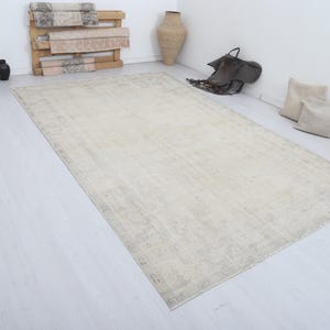Vintage Turkish Rug, Turkish Rug,7x11 Rug,Oversize Rug,Muted Rug,Natural Rug,Oversize Turkish Rug,Anatolian Rug,Oushak Rug,Vintage Rug,28186
