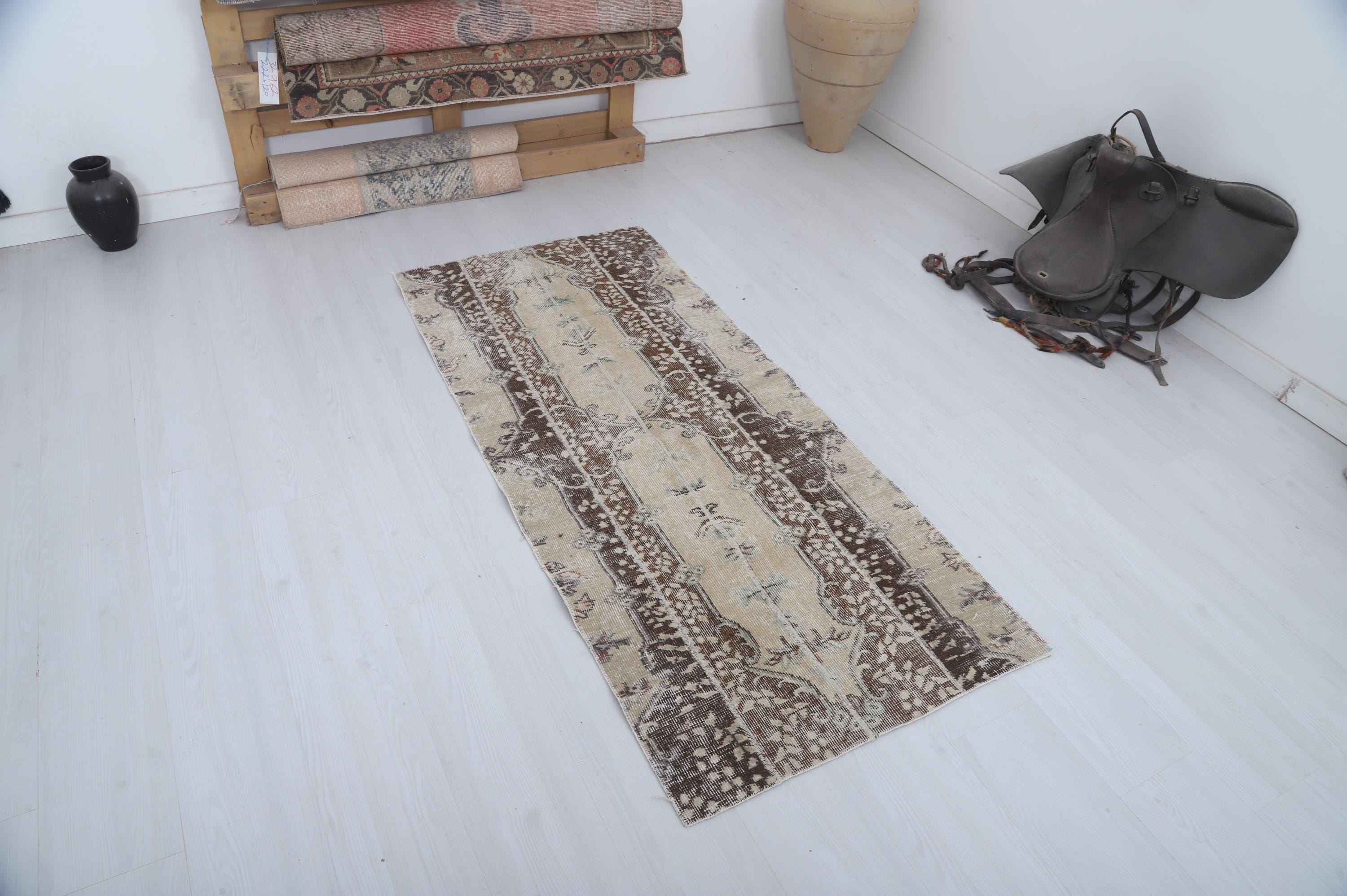 3 x 6, tapis de course anatolien, tapis de course Oushak, tapis de course turc, tapis de course vintage, tapis de course, tapis de course neutre, tapi