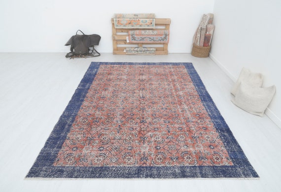 ヴィンテージトルコウシャクラグ：7x10ウールアナトリアンラグ - Etsy 日本