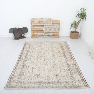 Muted Rug 5x9, Anatolian Rug, 5x9 Rug, Turkish Vintage Rug, Vintage Turkish Rug, Oushak Vintage Rug,Turkish Rug,Vintage Rug,Faded Rug,7576