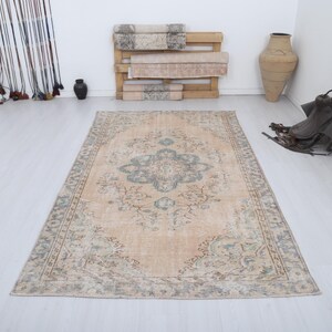 Anatolian Rug, 5x9 Rug, Muted Rug 5x9, Turkish Rug, Vintage Rug,Faded Rug,Turkish Vintage Rug,Vintage Turkish Rug,Oushak Vintage Rug,29095