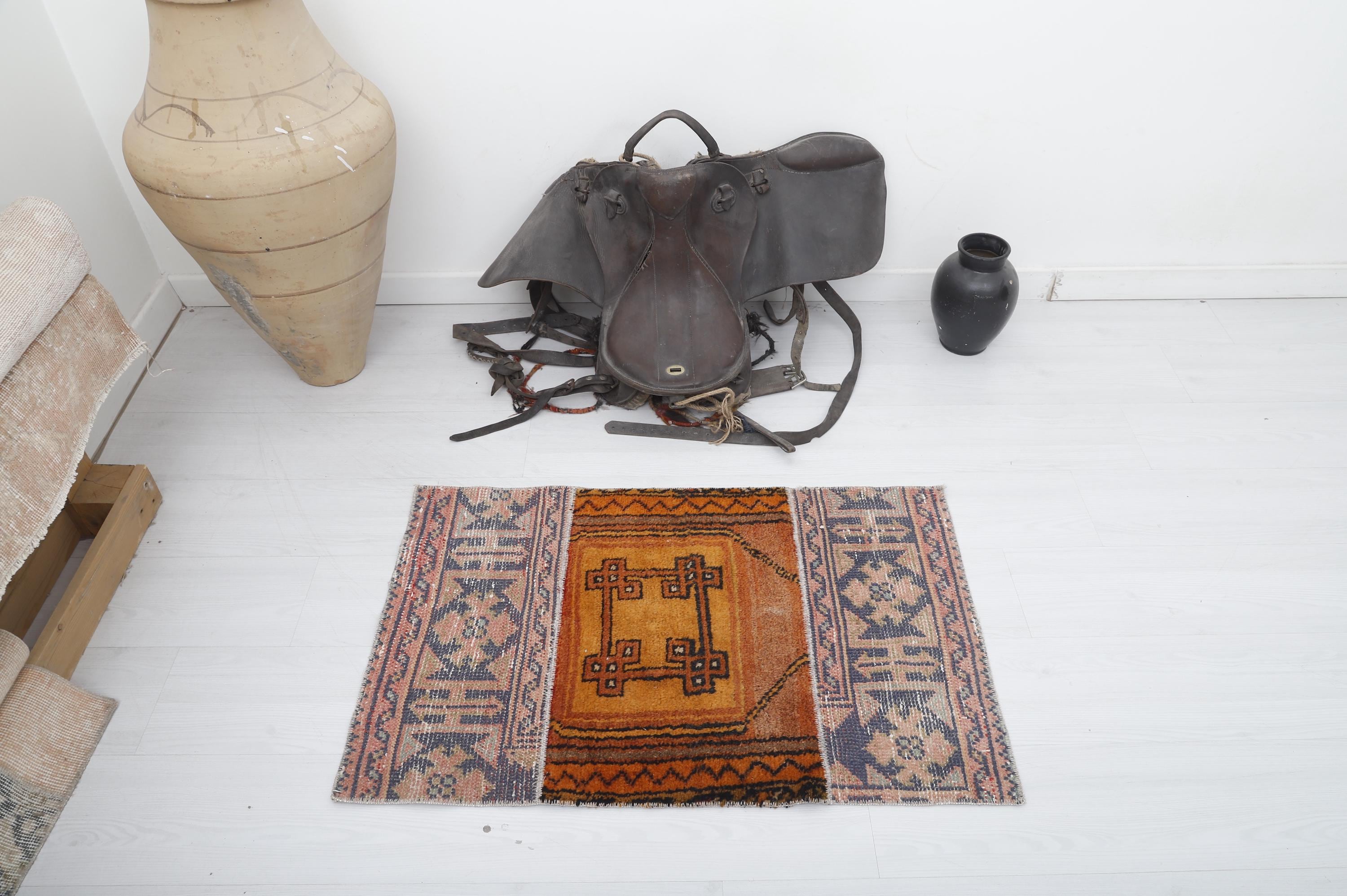 Vintage Turkish Wool Door Mat Rug - 3.3 X 2.1 Ft - Etsy
