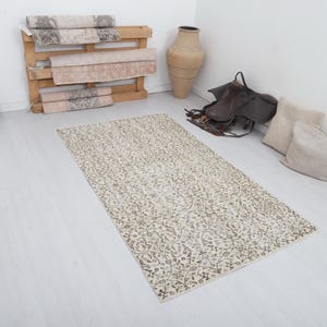 Turkish Rug 4x7, Vintage Rug, Handmade Wool Rug, 4x7 Bohemian Rug, Home Decor Rug, Turkey Carpet, 4x7 Rug,Oushak Rug 4x7,Anatolian Rug,26295