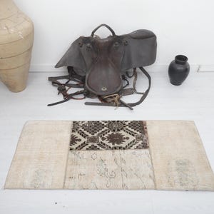 2x4 Door Mat Rug, Turkish Mini Rug,2x4 Vintage Mini Rug,Oushak Mini Rug, 2x4 Anatolian Rug, 2x4 Mini Rug,Wool Door Mat, Soft Door Mat,5430