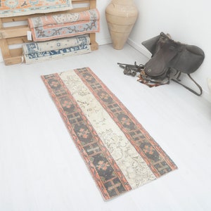 Natural Runner Rug, Kitchen Rug, 2x6 Runner Rug, Turkish Runner, Vintage Runner,Runner Rug,Anatolian Runner,Oushak Runner,Hallway Rug,16181