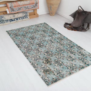 4x7 Turkish Vintage Rug, Handmade Rug, Vintage Oushak Rug, Bohemian Rug, Soft Rug, 4x7 Vintage Rug,Oushak Rug,4x7 Turkish Rug,Area Rug,20647