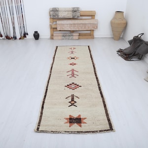 Anatolian Runner, Oushak Runner Rug, 3x10 Runner Rug, Antique Runner,Natural Runner,Soft Runner 3x10,Turkish Runner Rug,Vintage Runner,31035