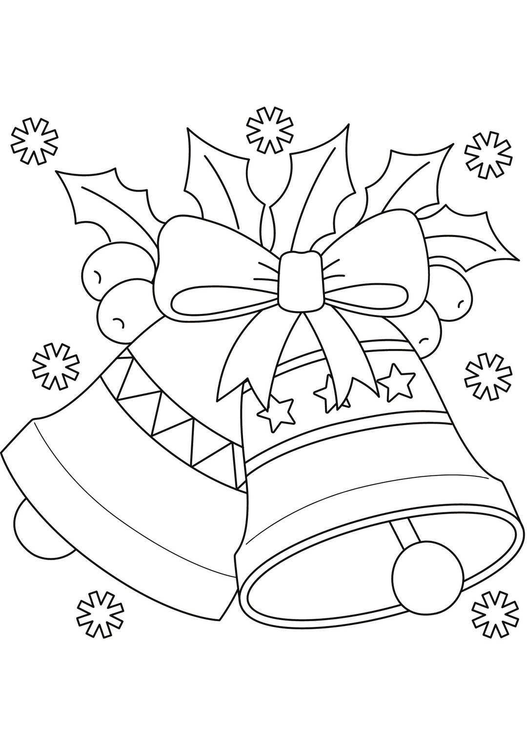 Christmas Bells Colouring in Sheet Instant Download - Etsy